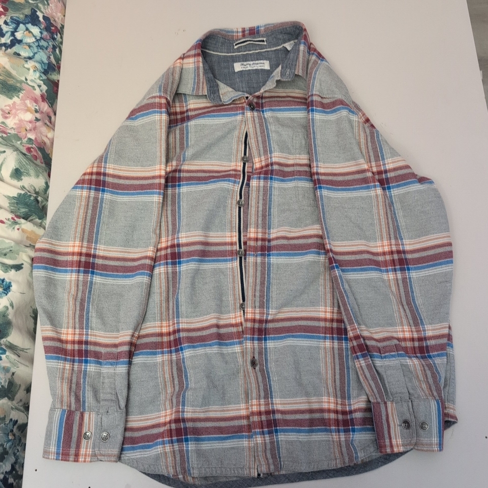 Tommy Bahama Red and Blue Plaid Shirt